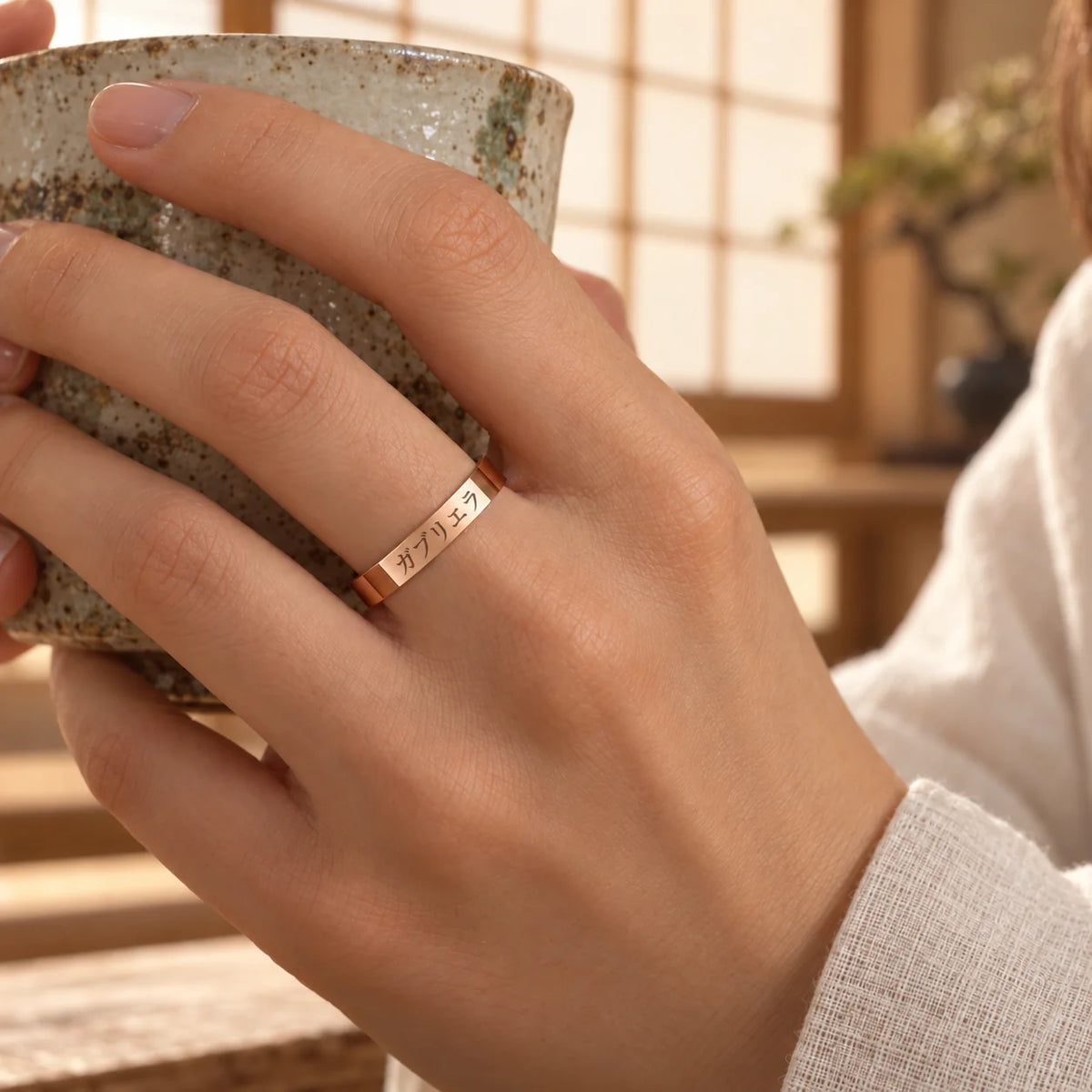 Custom slim Japanese ring