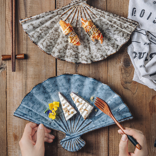 Fan-Shaped Ceramic Plates