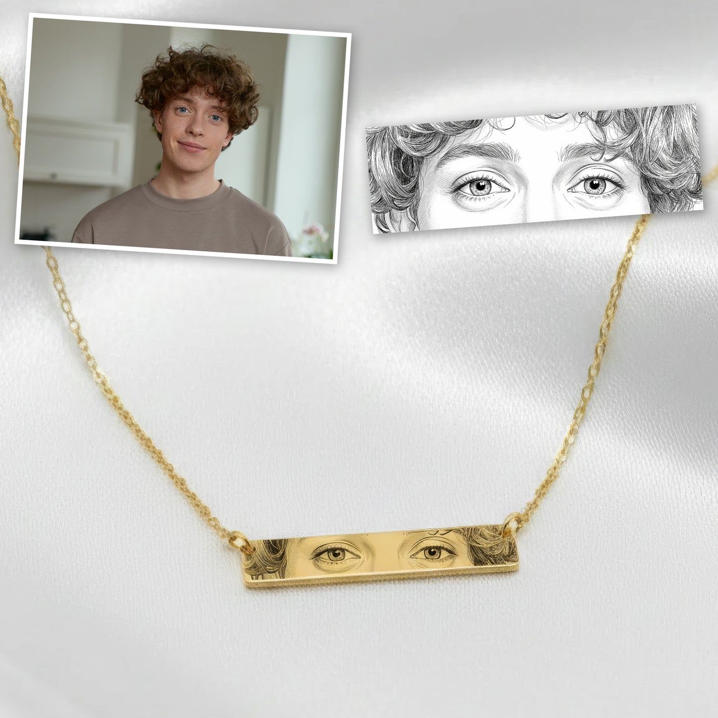 Personalized Manga Bar Necklace