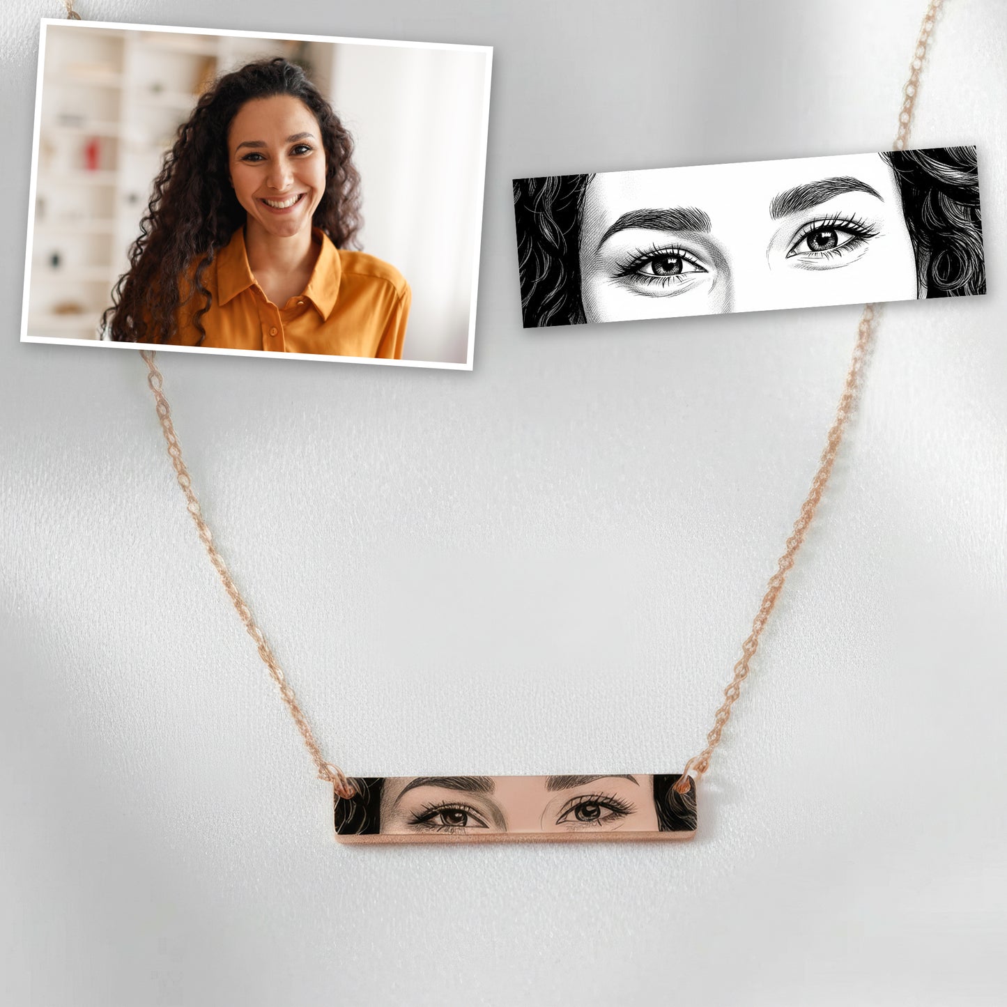 Personalized Manga Bar Necklace