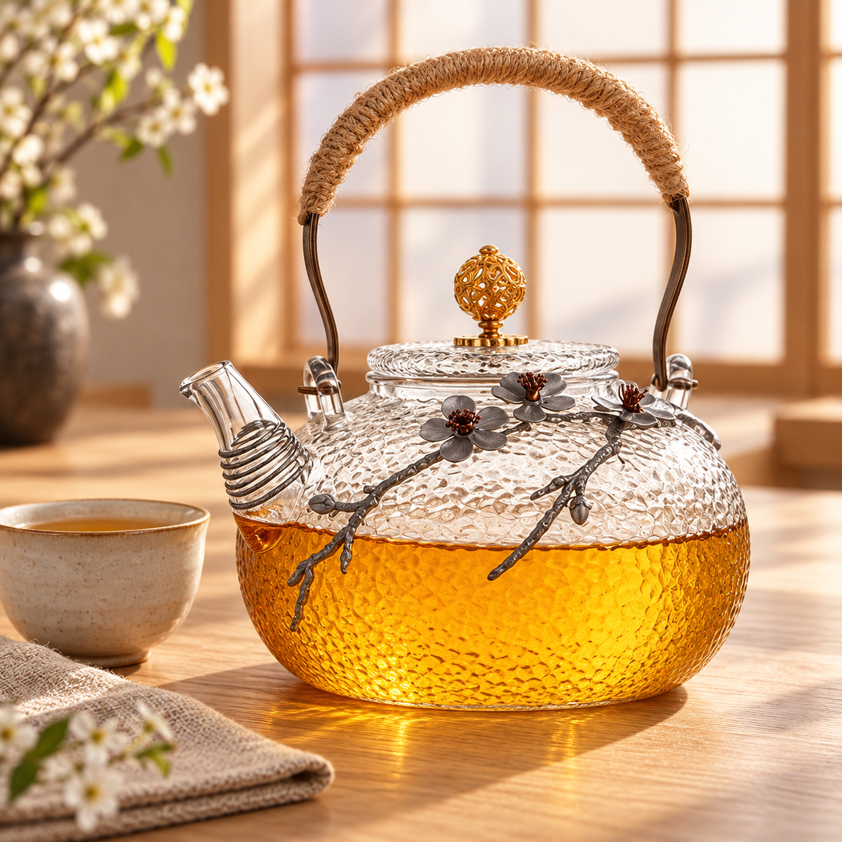 Ume Japanese Glass Teapot